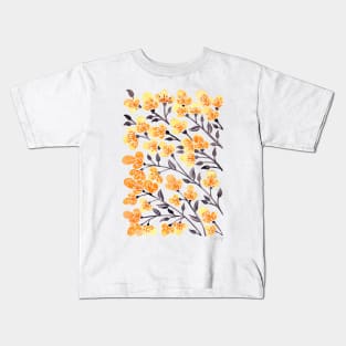 yellow cherry blossom Kids T-Shirt